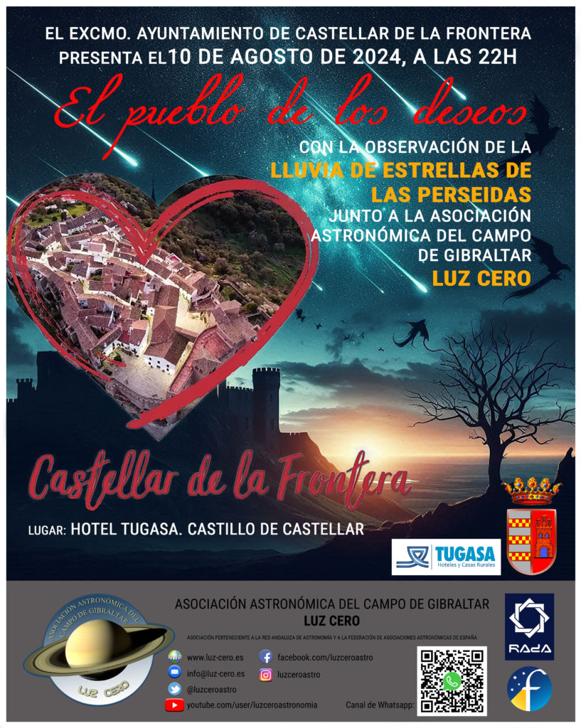 Cartel Perseidas 2024 en Castillo de Castellar